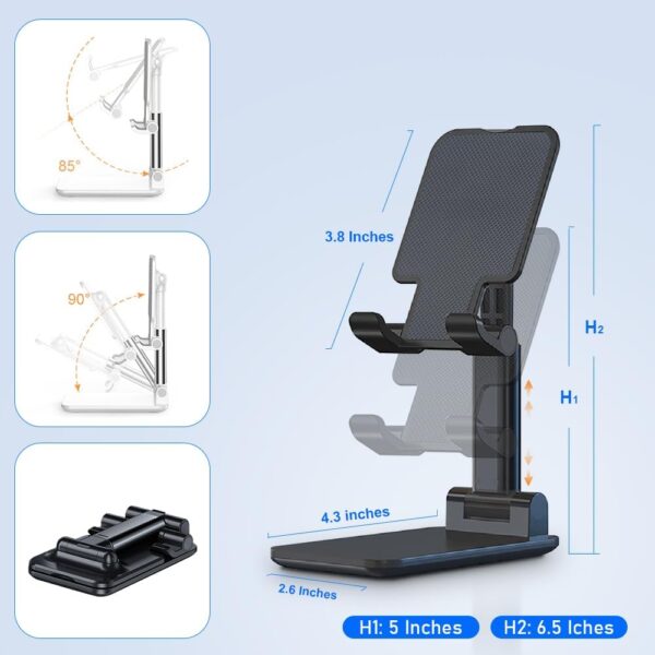 Phone Holder for Desk, MT-6 Cell Phone Stand for Desk Universal Cellphone Stand Holder - Image 5