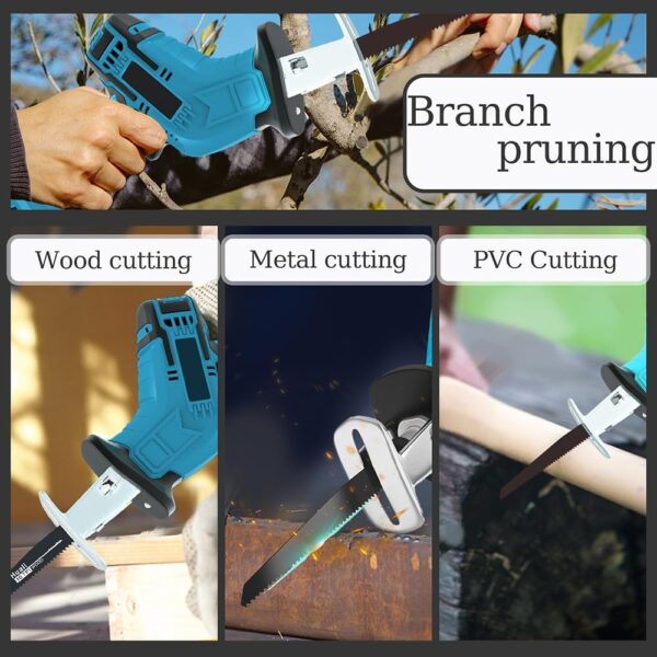 Reciprocating Saw, Compatible with Makita 18V Battery - Image 3