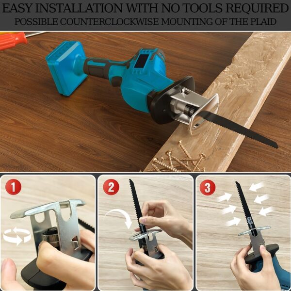 Reciprocating Saw, Compatible with Makita 18V Battery - Image 4