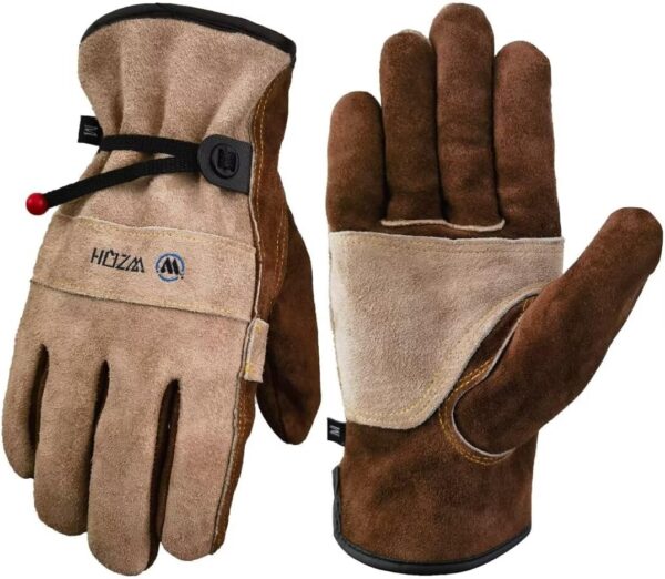 Leather Work Gloves for Men or Women. Large Glove for Gardening, Tig/Mig Welding, Construction, Chainsaw, Farm, Ranch - Image 2