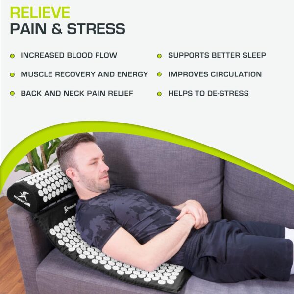 ProsourceFit Acupressure Mat and Pillow Set for Back/Neck Pain Relief - Image 4