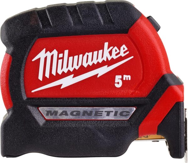 Milwaukee ‎4932464599 Premium Magnetic Tape Measure HP5Mg/27, Red/Black