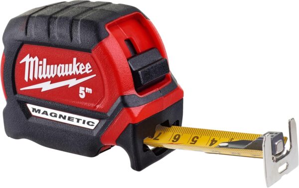 Milwaukee ‎4932464599 Premium Magnetic Tape Measure HP5Mg/27, Red/Black - Image 3